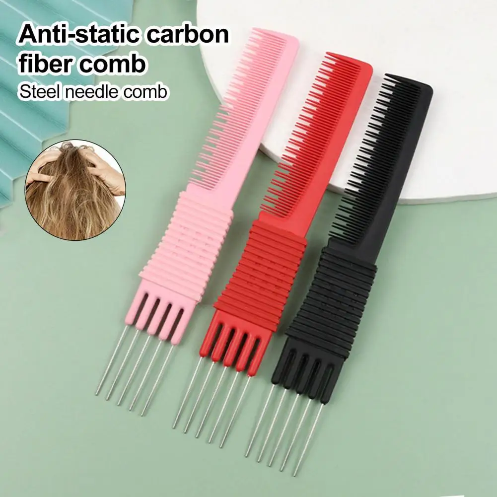 

1pcs Oil Head Curly Comb Men Double Side Tooth Combs Steel Needle Fork Combs Hair Brush Barber Salon Hairdressing Tool