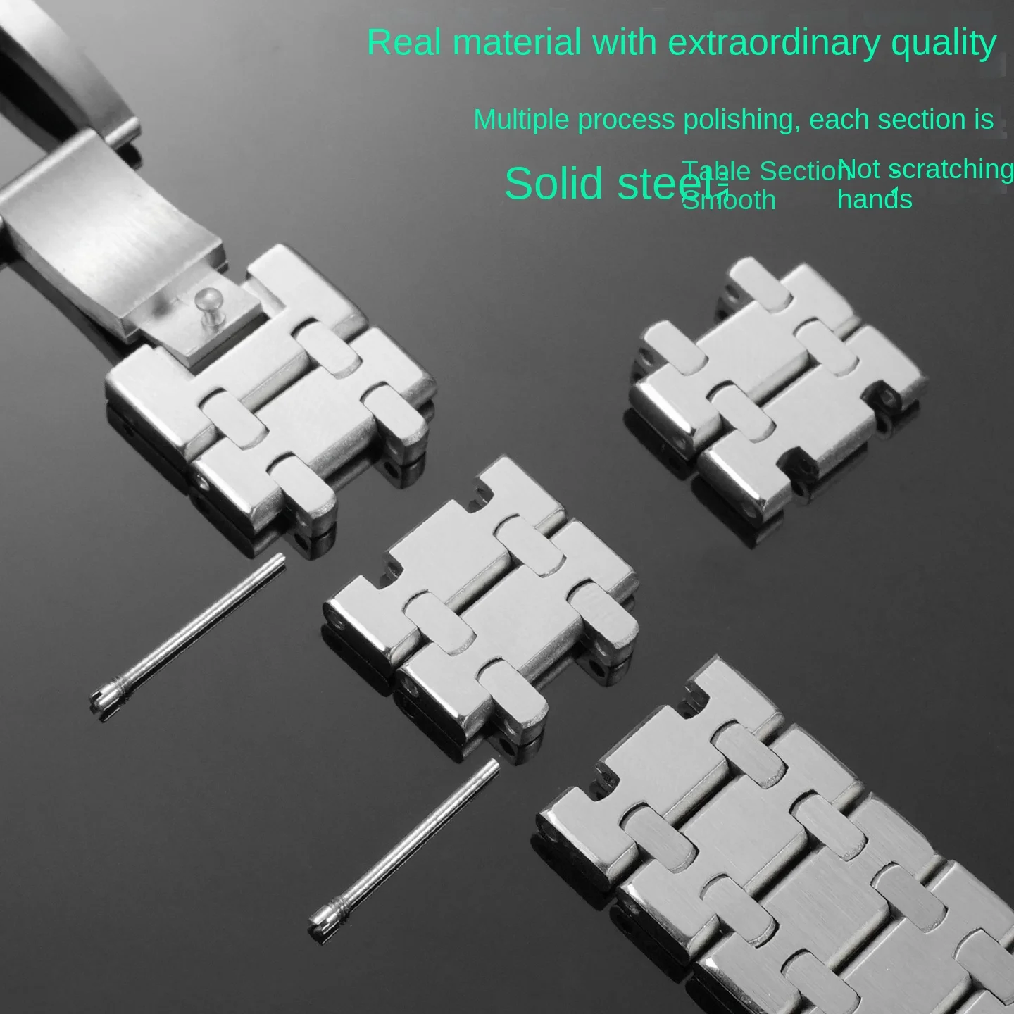 Super Błyszczący Pasek ze Stali Nierdzewnej do Huawei Watch GT6/5/4/3/2/1 Metalowy Pasek do Zegarka Styl Royal Oak AP Męski 22mm GT6/5 pro Watch 5