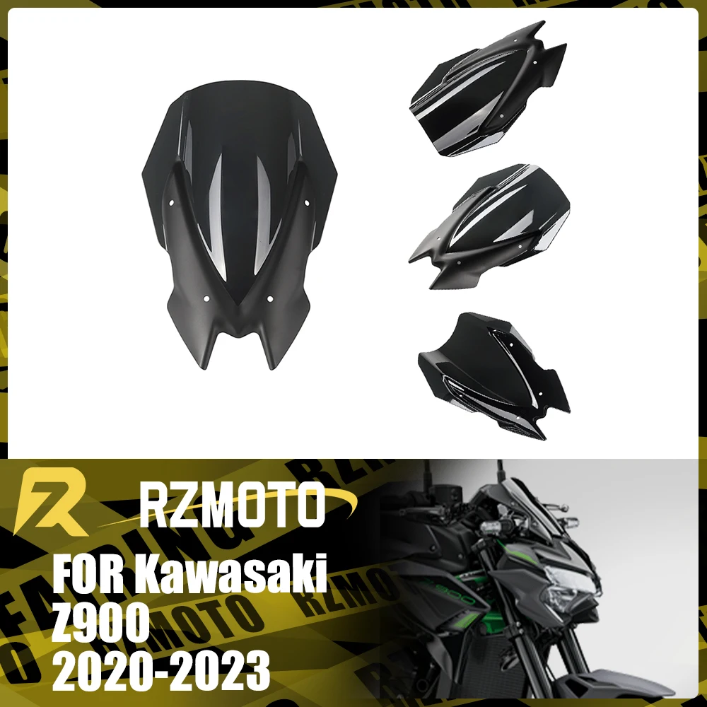 

Motorcycle Accessories Windshield For KAWASAKI Z900 2020-2023 2021 2022 Front Double Bubble Wind Deflector Extended Windscreen