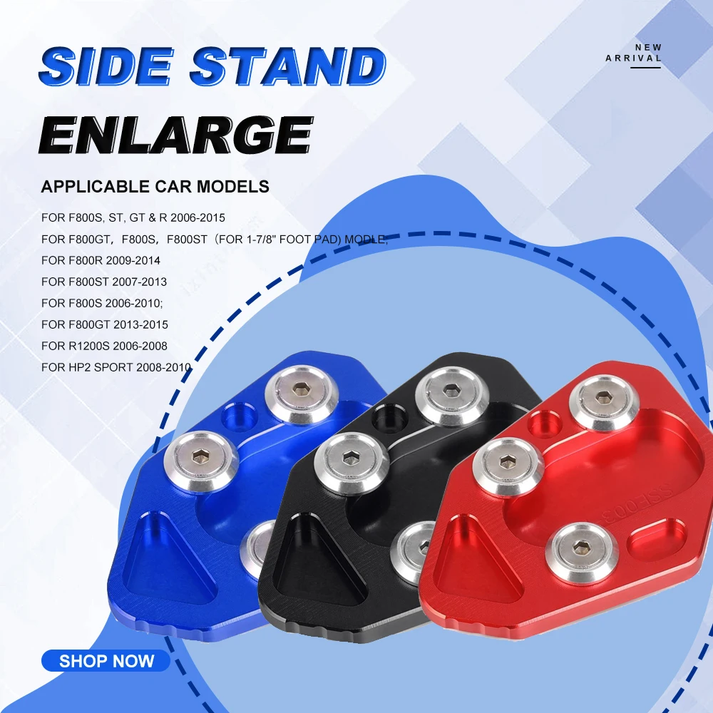 

Motorcycles Side Stand Enlarge Plate Kickstand Extension For BMW F800R F800 R GT F 800R F 800 R F800GT F800 GT F 800GT 2006-2015