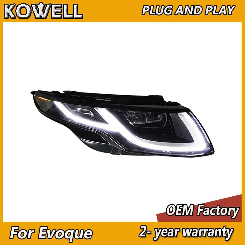 Car Styling for Range Rover Evoque Headlight 2013-2019 Evoque Head Lamp DRL Turn Signal Low High Beam Projector Lens