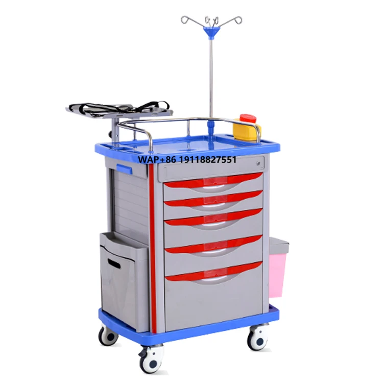 

Hospital ABS Emergency Delivery Medical Durg Trolley Luz Mdica Hospital Mobile Medical Cart