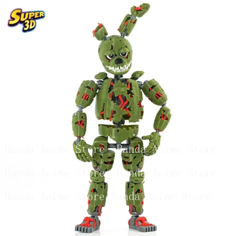 Figurine articulée Springtrap T13 imprimée en 3D Five Nights at Freddy's 3, jouet transformable multi-articulations pour collectionneurs, cadeau