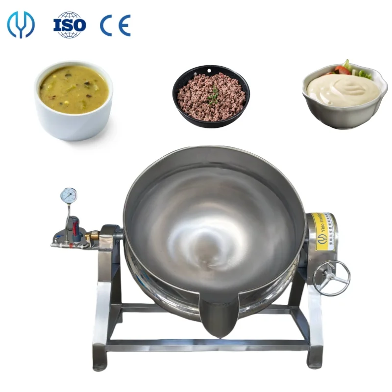 

300L Automatic Industrial Jam and Sauce Cooking Mixer Steam Electric Gas Jacketed Boiler Agitator Cooker for Food Processing
