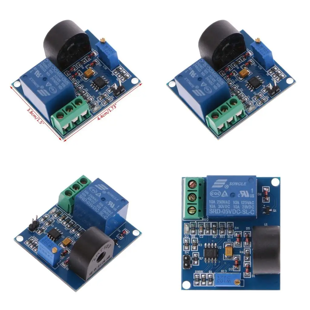 5A Overcurrent for Protection Module AC Current Detection Board 12V/5V Rel high quality
