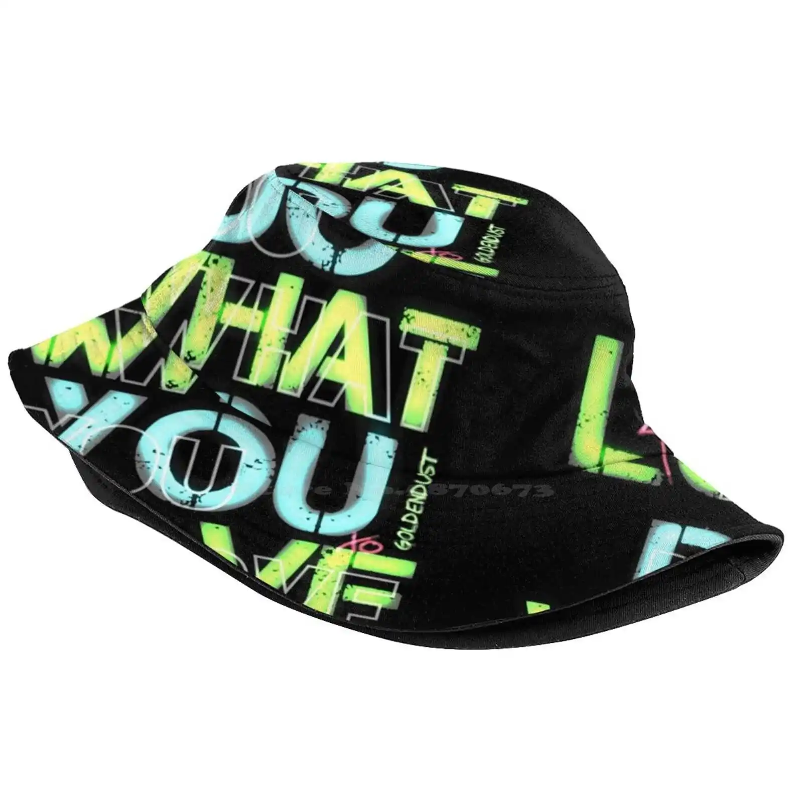 Favorite Shirt Do What You Love Neon Writing Design By Goldendust Xo143 Sun Cap Fisherman Hat Bucket Hats Neon Font Letters