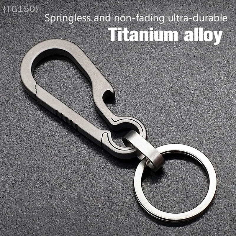【N】Titanium EDC gereedschapssleutelhanger |   Robuuste legeringsgesp voor overleving buitenshuis, sleutelhanger en auto-accessoires