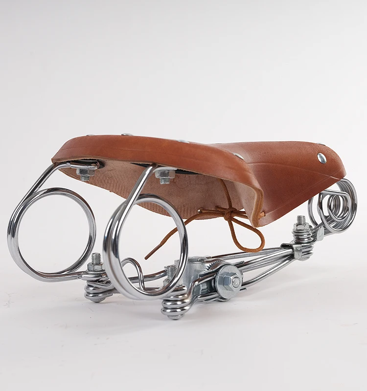 G46 Fahrradsattel Vintage 100% Rindsleder-Sattel Verstärkter Metallrahmen im Alten Stil – Detail 34