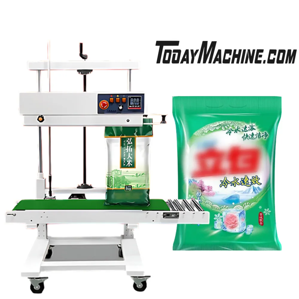 Vertical Liquid Packing Oil Food Pouch Continuous Plastic Bag Heat Band Sealer