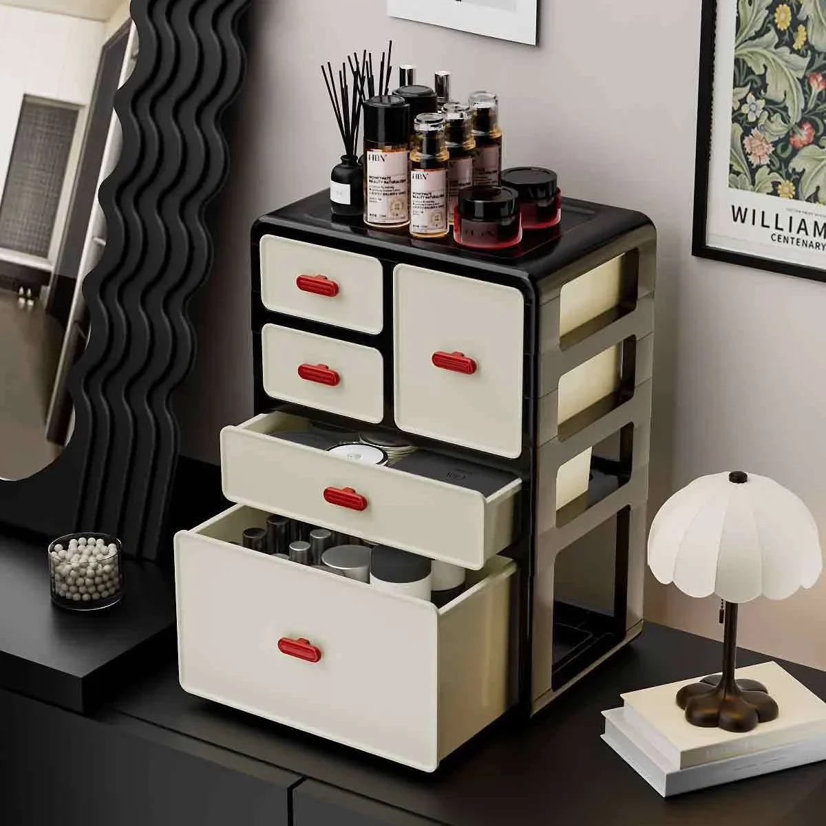 Desktop storage box Desk rack Dormitory sundries Small cabinet Drawer type Organizing storage box