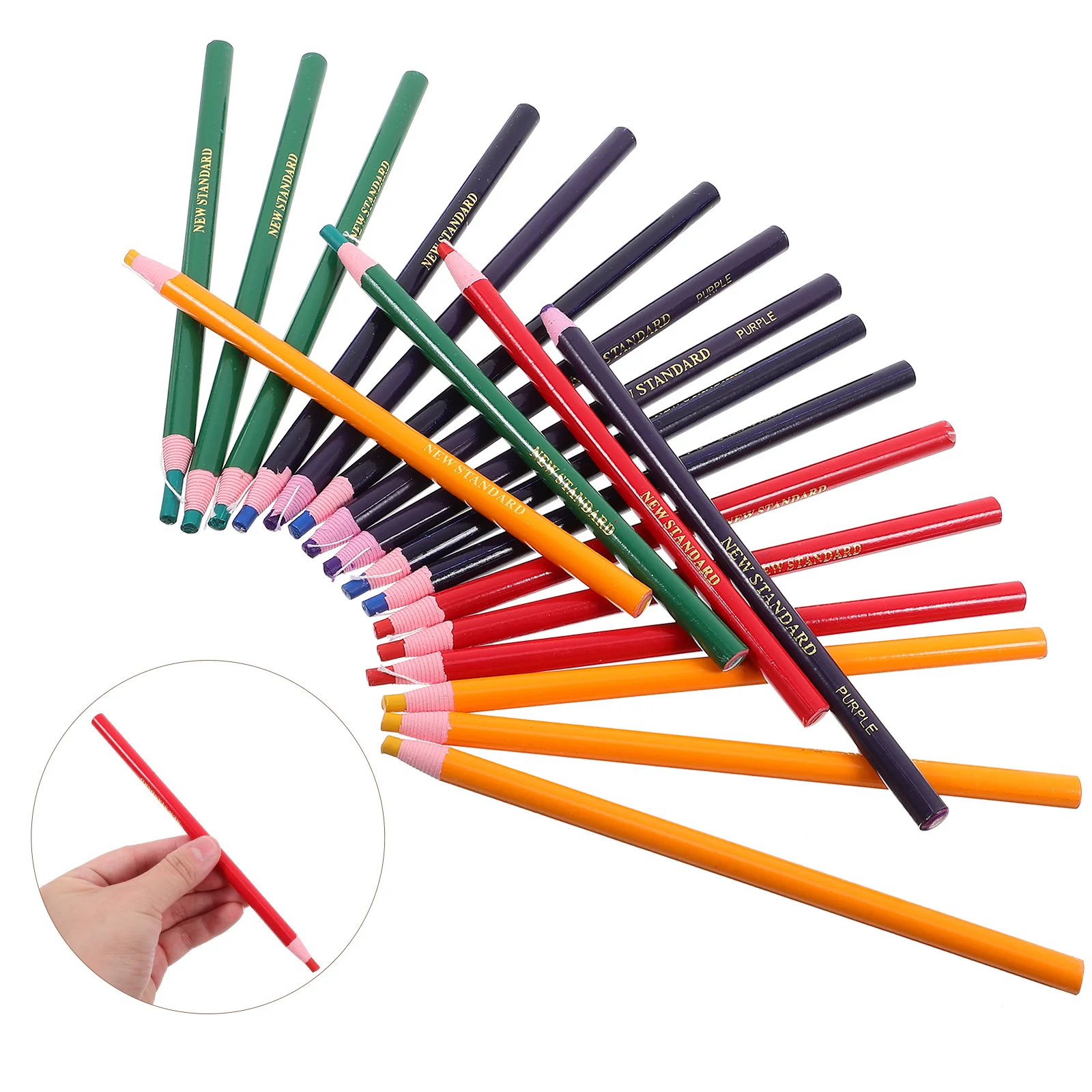 

20 Pcs Peel-off Pull Crayons Student Pencil Wax Rhinestone Picker Wood Erasable Colored Pencils China Marker