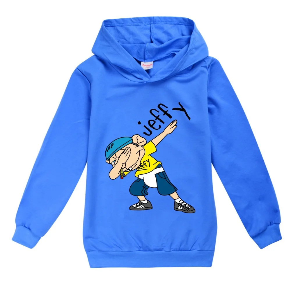 Anime Jeffy Puppet Hoodies Teenager Boys Hoodie Jumper Kids Sweatshirts Girls Leisure Outerwear Children\'s Pullover Streetwear