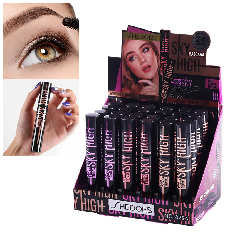 

24Pcs Silk Fiber Lash Lengthening Thickening Softer Fuller Lashes Extensions Long-Lasting Smudge-Proof Eyelash Mascara