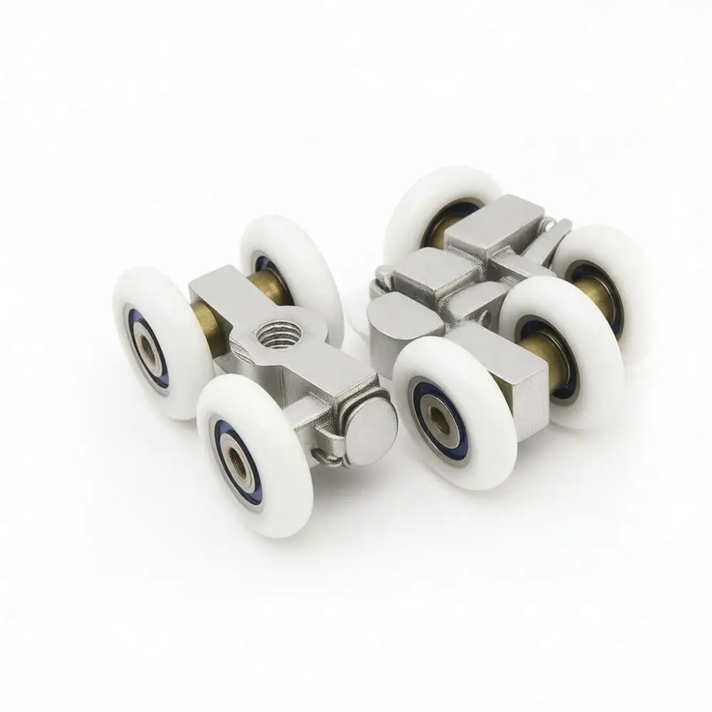 Shower Room Sliding Door Pulley Replacement Hardware Metal Nylon Wheel Bathroom Repair Part Smooth Sliding Door Roller