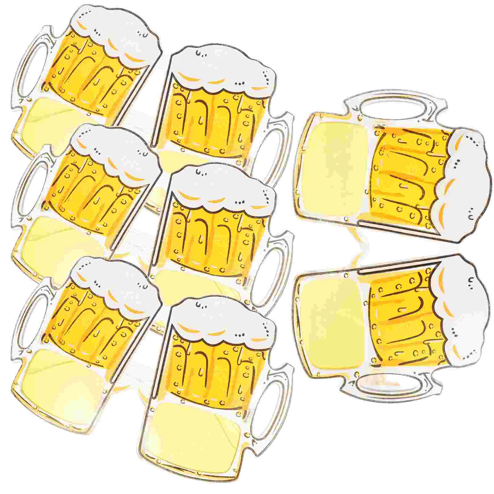 

4 Pcs Beer Mugs Cup Spectacles Shaped Glasses Carnival Eyeglasses Frameless Funny for Festival Man