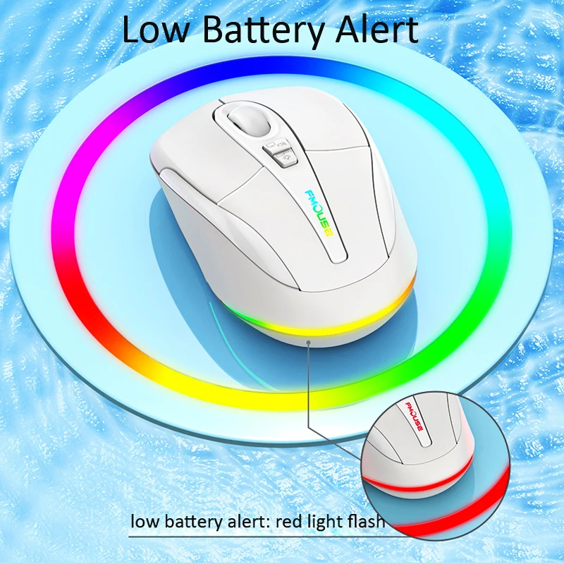 Multi-Function Bluetooth 2.4G Wireless Mouse One-Click To Desktop Type-C Rechargeable Mute Silent RGB Backlight Mice 2400DPI