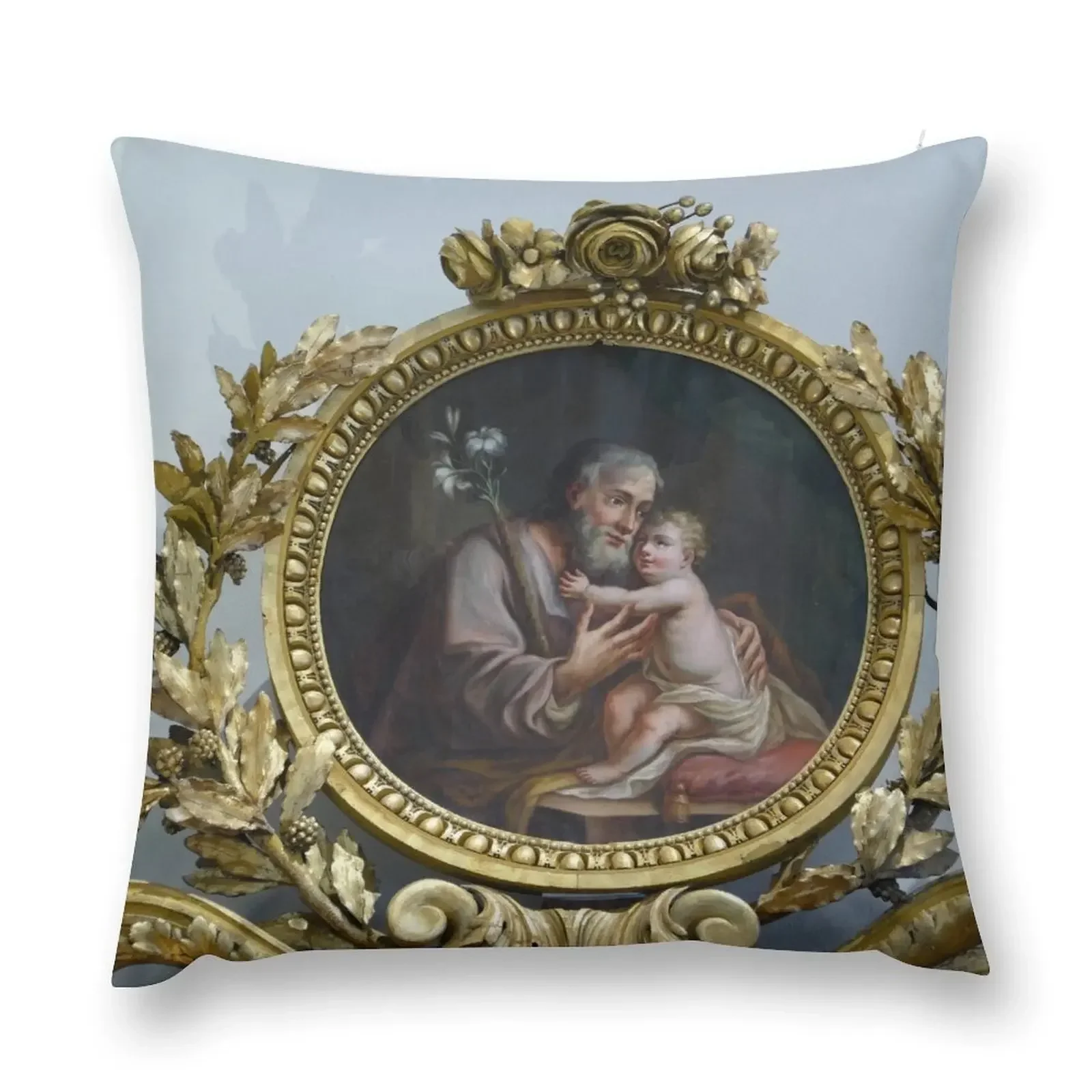 

Saint Joseph with Jesus Christ as a baby Throw Pillow anime girl Throw Pillow Covers Decorative Cushions Cushions pillow