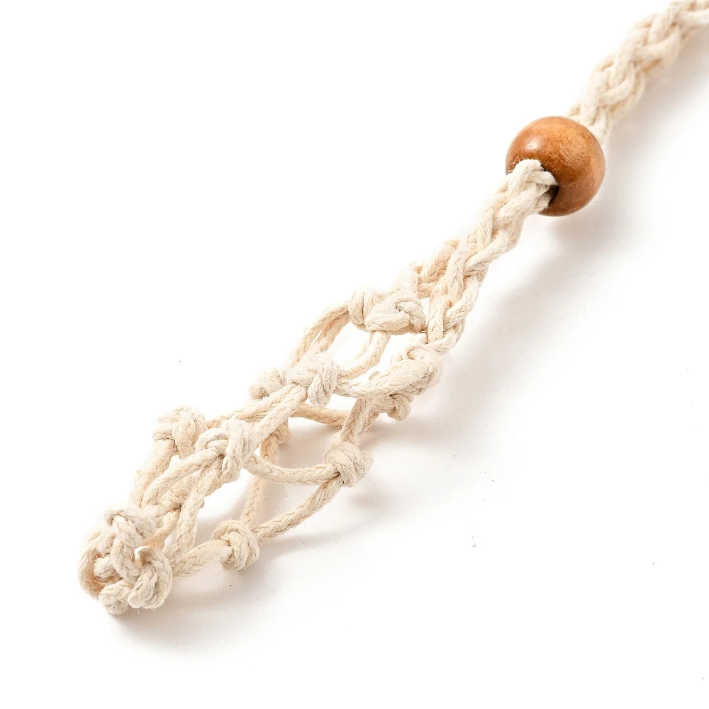 10 Stück geflochtene Wachsschnur für Makramee-Beutel, Halskettenherstellung, verstellbare Holzperlen, mehrfarbig, für austauschbaren Steinschmuck – Detail 1