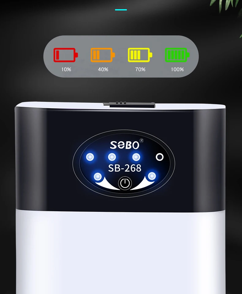 Pompa per ossigeno ad aria per acquario compressore Mini pompa per aria per pesci serbatoio di ricarica USB portatile scarico Ultra muto fornitura di pesca all'aperto