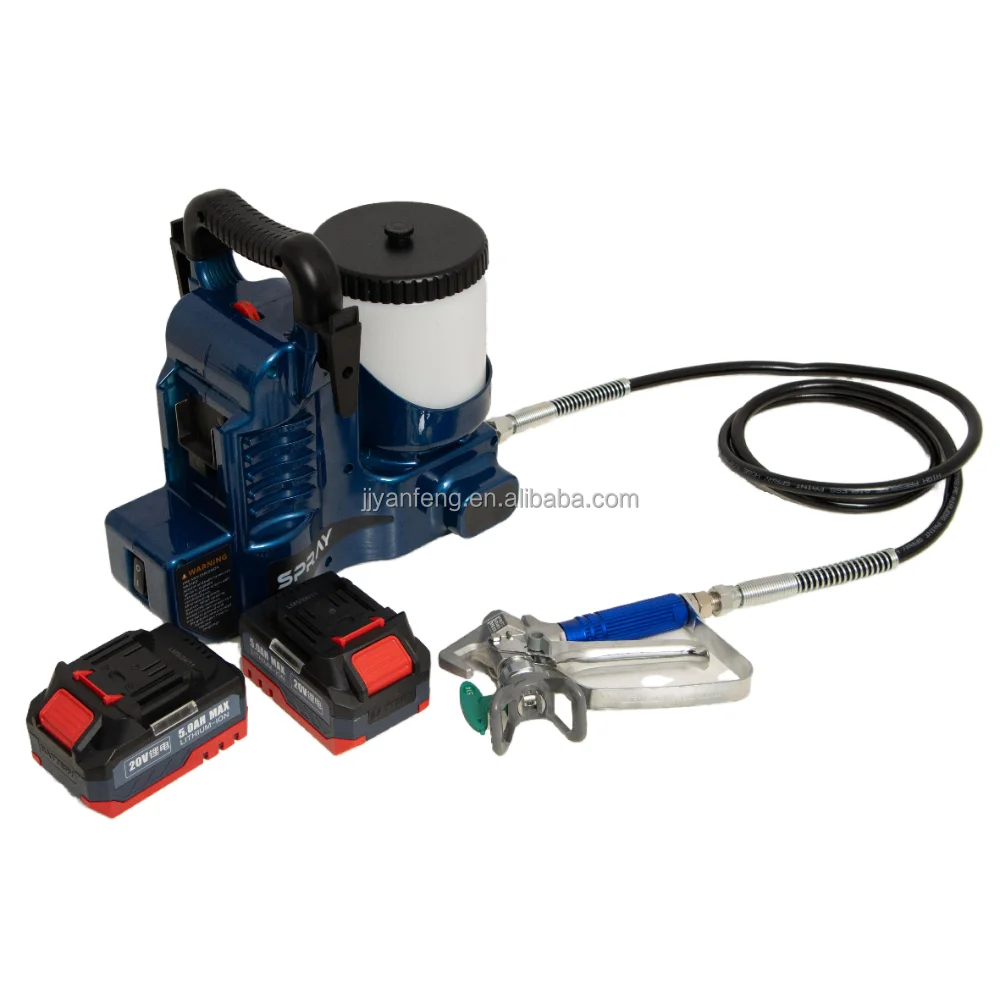 بخاخ طلاء لاسلكي بدون هواء مع مسدس رش سريع للبطارية، بخاخ محمول عالي الأداء لجميع الأسطح