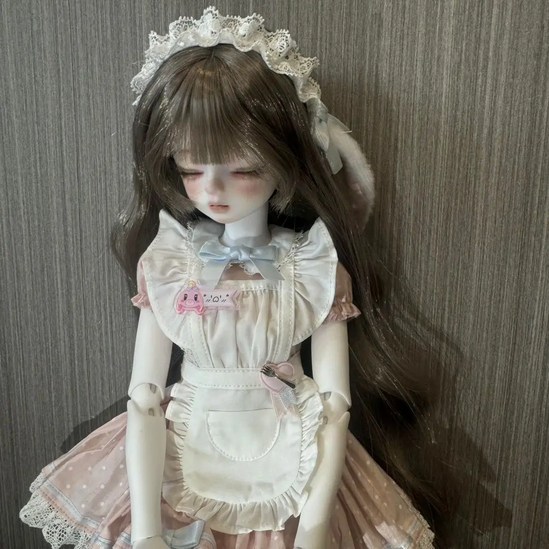 New High Temperature Silk 1/3 1/4 1/6 Bjd Doll Wig Linen Grey Long Straight Hair Girl Dress Up Toy Bjd Doll Accessories No Doll