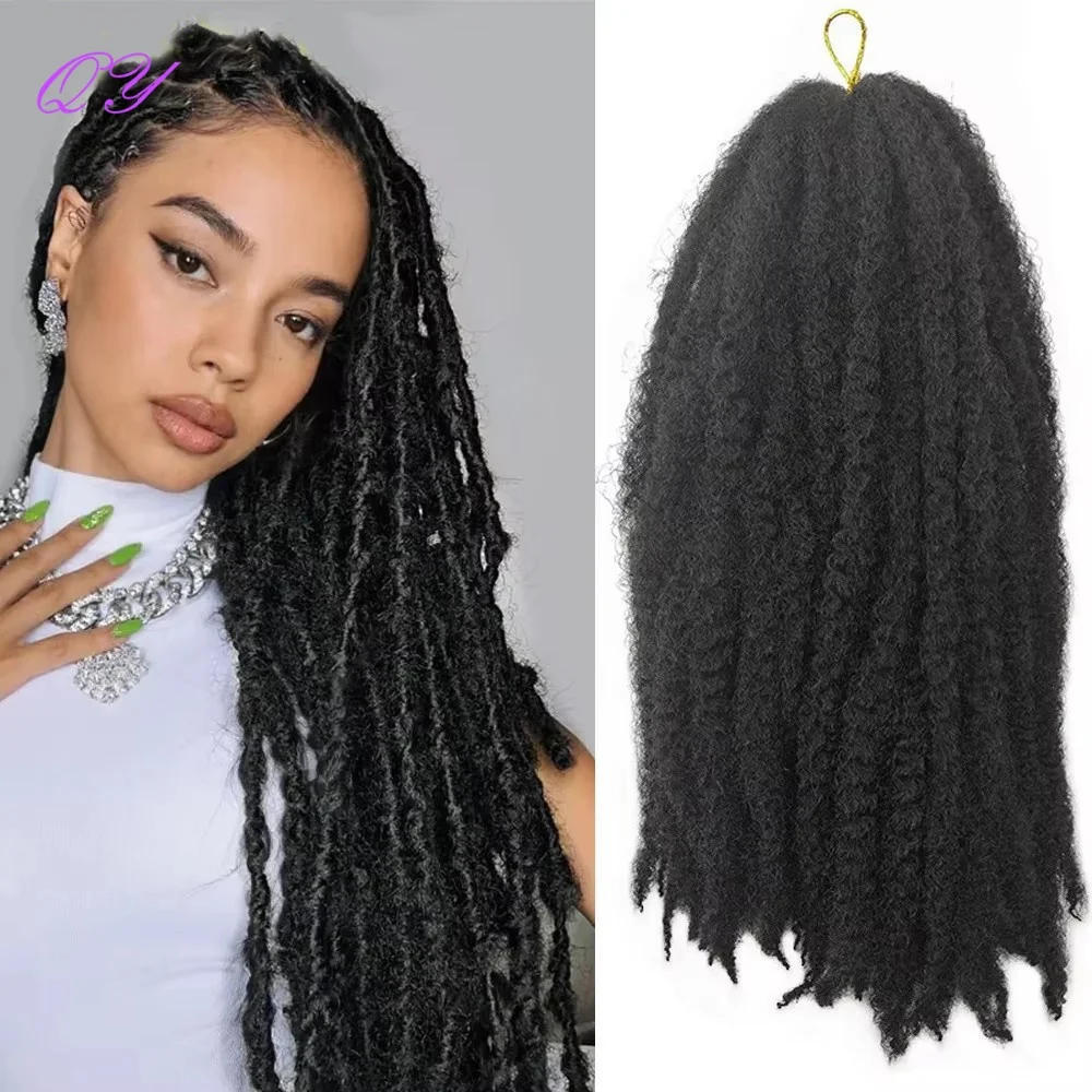 

2 pcs Marley Twists Hair Braiding hair synthetic afro kinky Crochet Braiding Hair Extensions for women