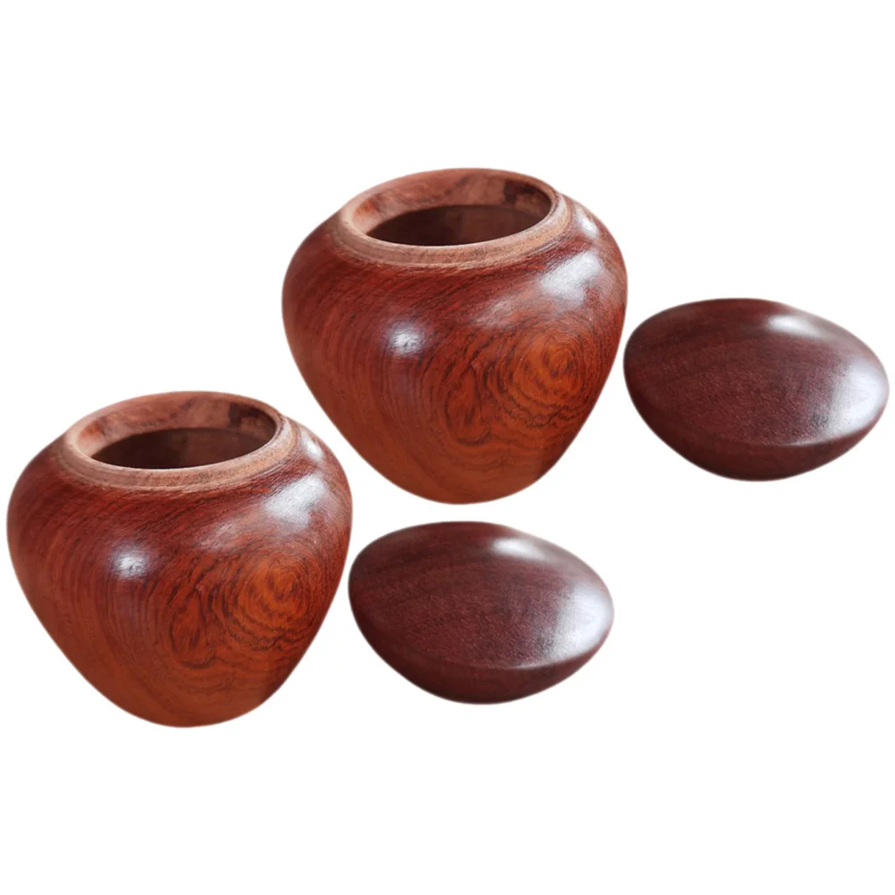 2 Pcs Wooden Airtight Jar Small Urns for Human Ashes Keepsake Adult