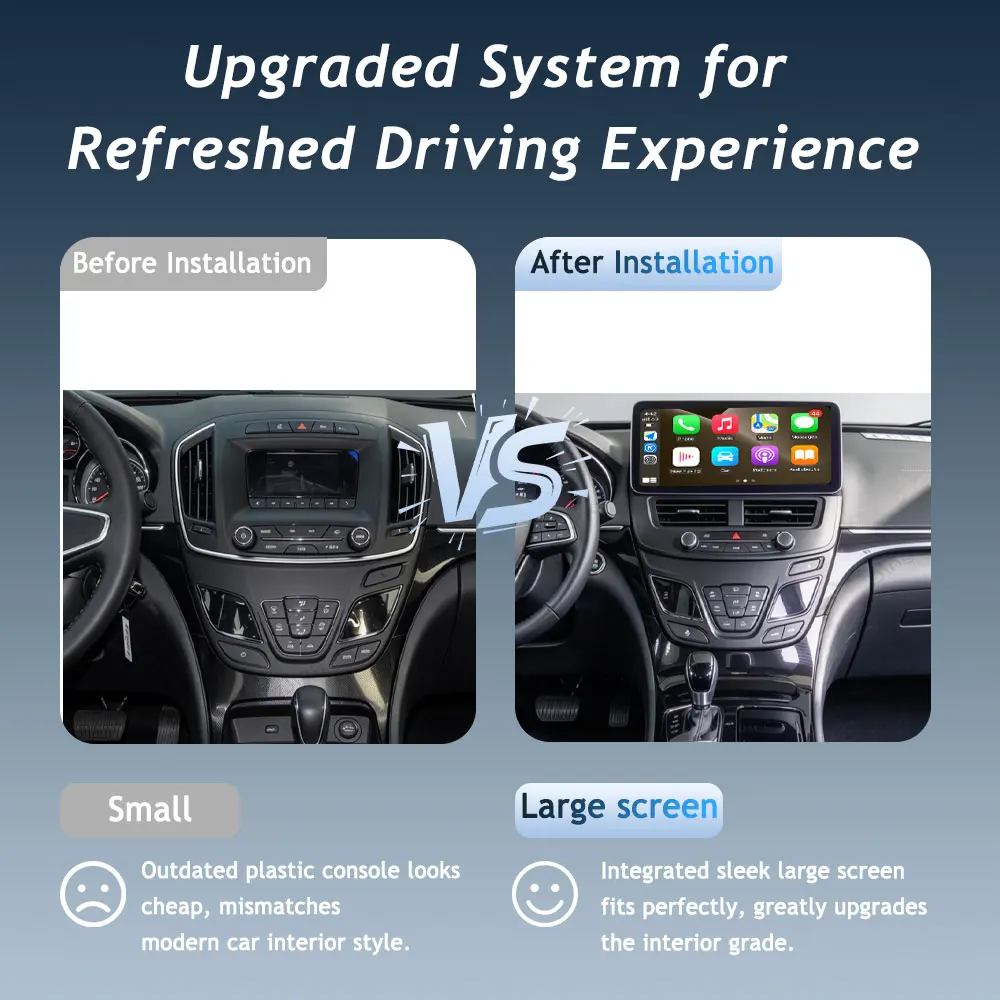 For Buick Lacrosse Regal  2014-2018 12.3 inch GPS Navigation Wireless CarPlay Android 16 (OS) Split Screen WiFi  Accessories IPS