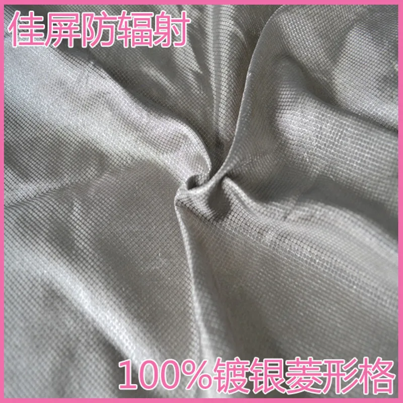 

100% Silver Fiber Diamond Plaid Anti-Electromagnetic Radiation Fabric for Pregnant Women's Clothing,protective cap,overall...