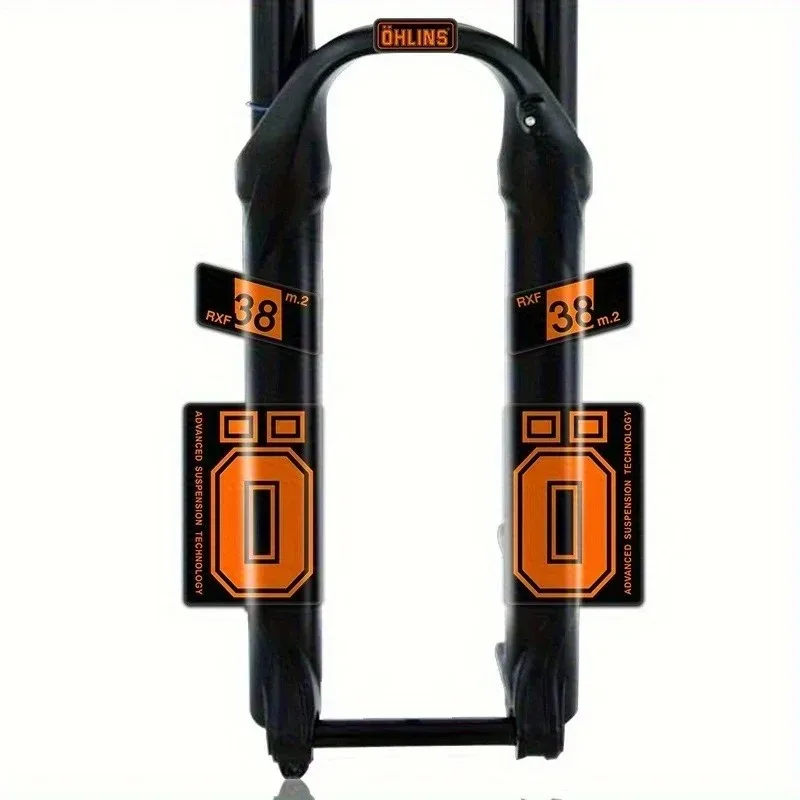 Ohlins RXF38m.2 Front Fork Stickers Custom Decor Decals for Motorcycle Mountain Bike Shock Absorber Waterproof Styling Trim view 3