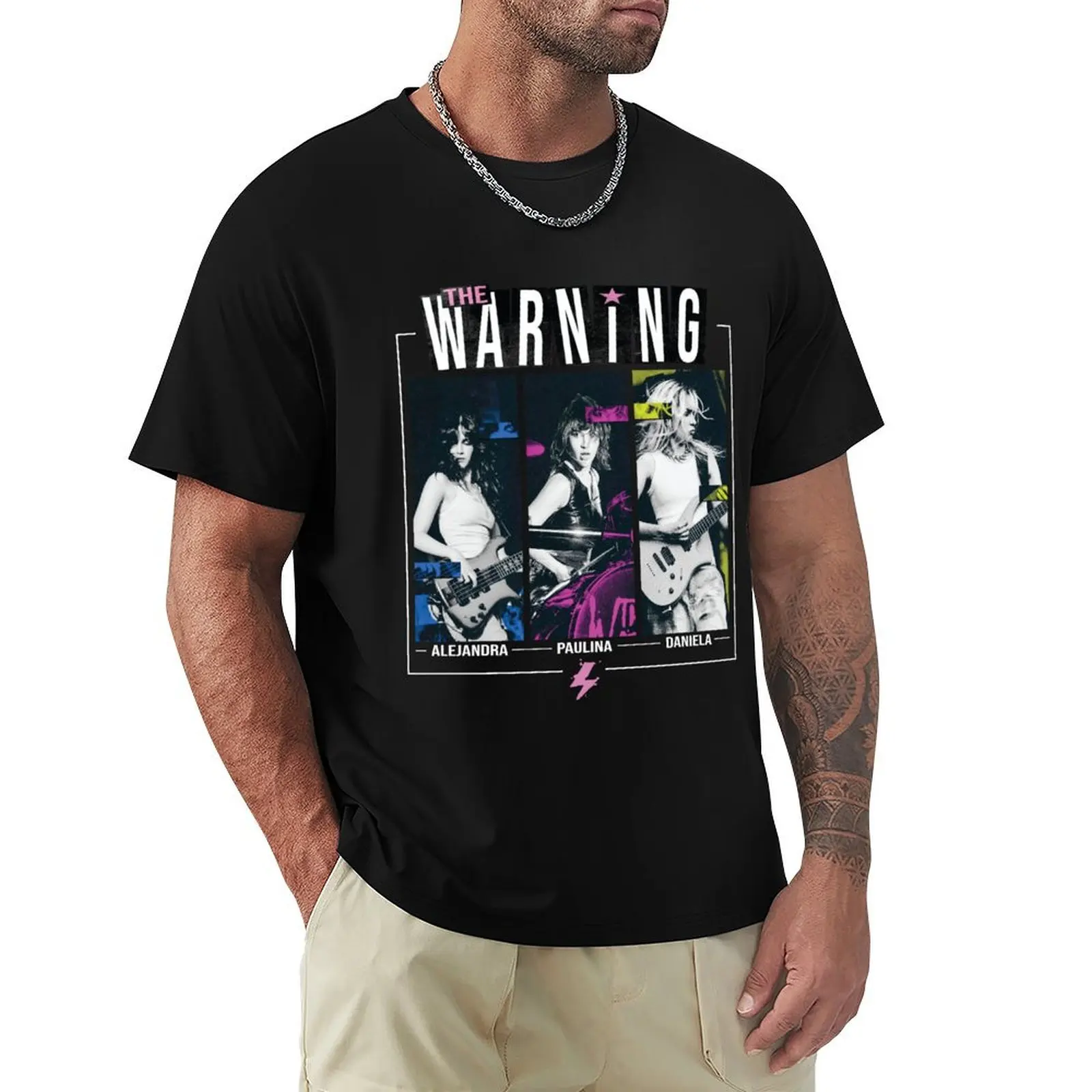 The Warning tri color concert design T-Shirt Big and Tall Short Sleeve Tee