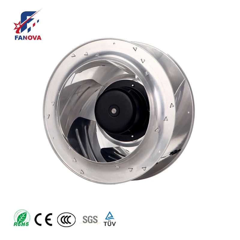 Eco-Friendly 450mm 380V EC Plug HVAC Fan AHU Air Handling Unit Backward Curve EC Centrifugal Blower OEM Customizable