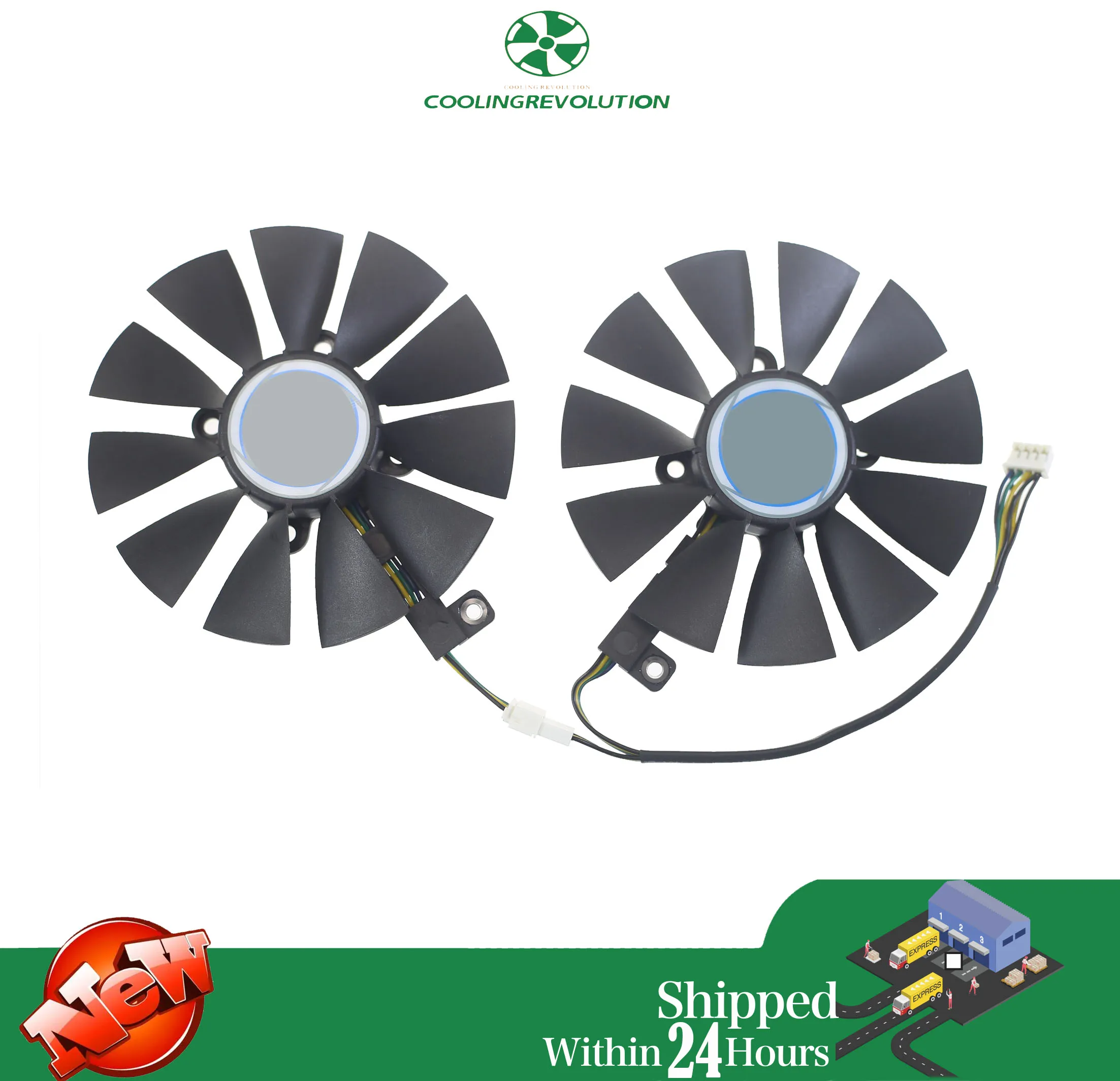 Wentylator chłodnicy 87 mm do karty graficznej ASUS GTX 1060 1070 Ti RX 470 570 580 Everflow T 129215 SU PLD09210S12HH 28mm Wentylatory chłodzące