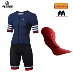 YKYW Pro Kombinezon rowerowy dla mężczyzn Letnie koszulki rowerowe z krótkim rękawem Spodnie Zestaw szosowych spodenek rowerowych Bike Man Outdoor Sport Clothing