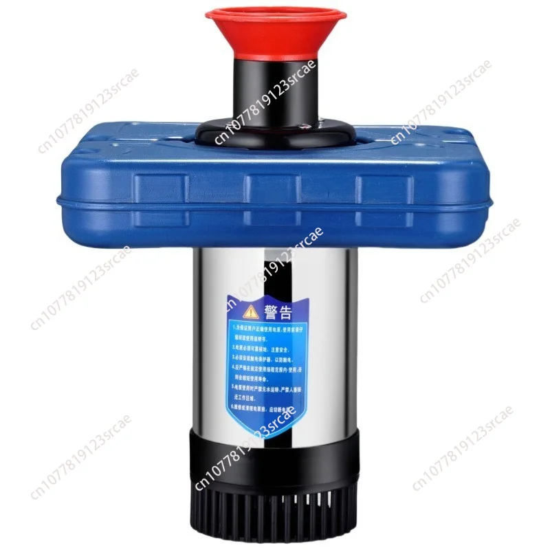 Electric Floating Fountain Pond Aerator, Stainless Steel Spray Water Pump for Fish Shrimp Crab Aquaculture Farming