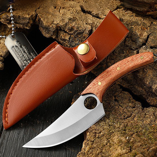 Stainless Steel Multi-Purpose Pocket Knife Splitting Boning Machete Mini Portable Pocket Fruit Knife With Sheath Meat Cleaver