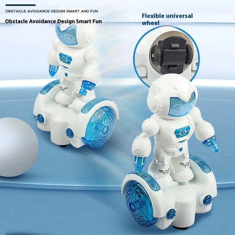 New Children'S Electric Car Robot Action Character Model Toy Firm Decorative Music Robot Toys Gifts