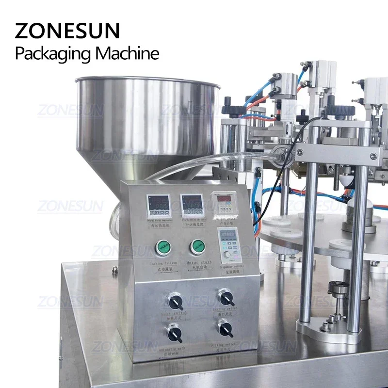 ZONESUN Automatic Ultrasonic Plastic Tube Filling and Sealing Machine Soft Tube for Cream Paste Facial Cleanser  toothpaste