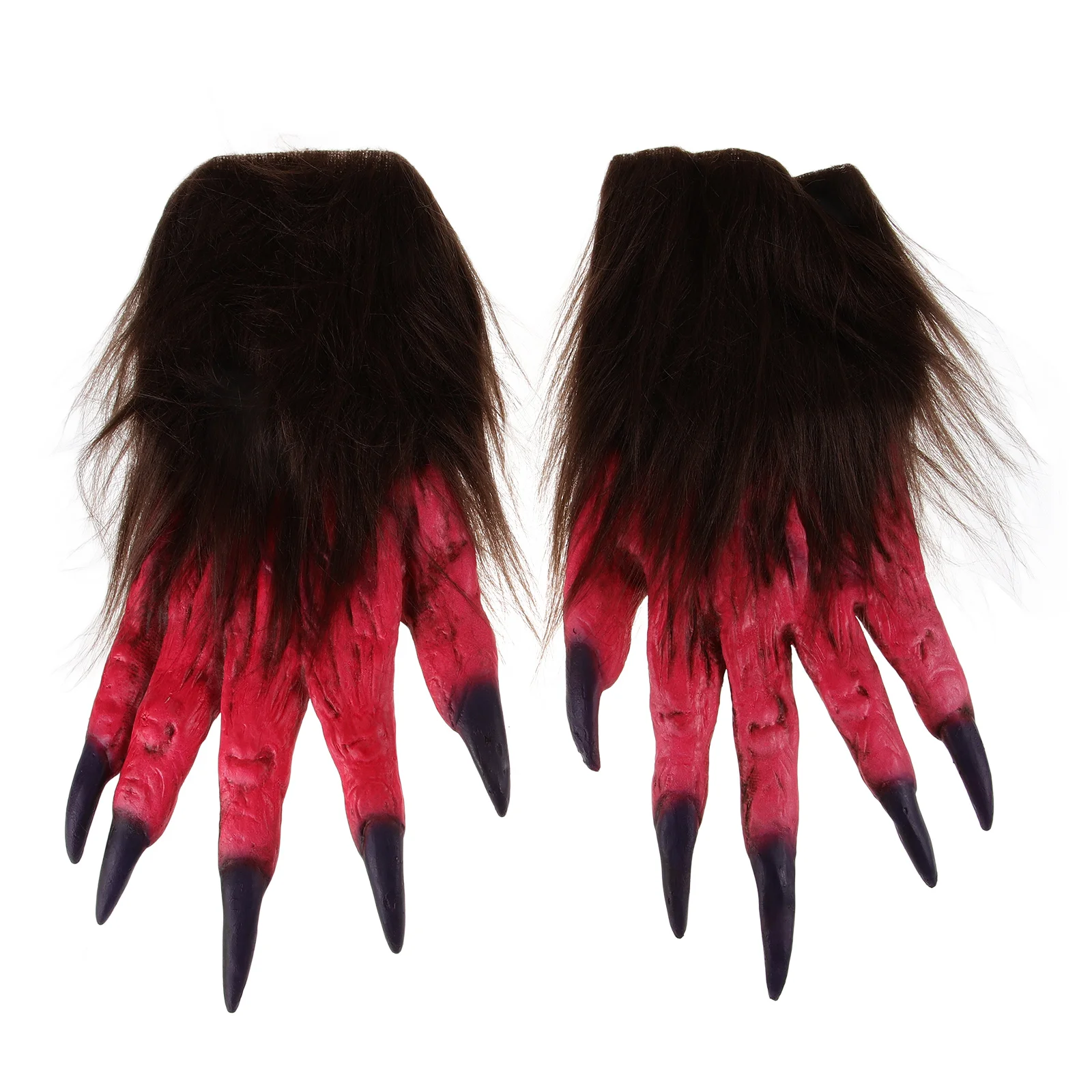 

Gloves Set Halloween Animal Costume Props Scary Hands Latex Reusable Lightweight Gloves Cosplay Party Trick Toy