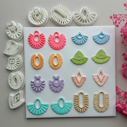 Geometric Shape Polymer Clay Cutter Soft Pottery Earrings Jewelry Pendant Making Cutting Tools t Jewelry Soft Pottery Tools