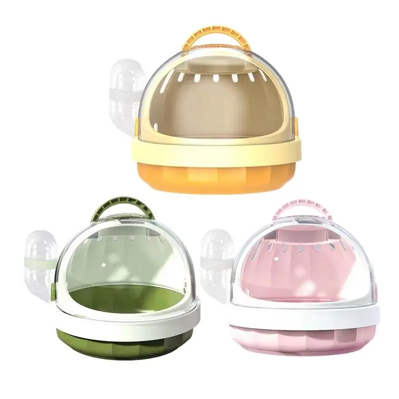 Small Pet Carrier with Water Feeder Hamster Travel Cage for Guinea Pig Hedgehog Pet Bag Ferret Accessories Portable Travel Case