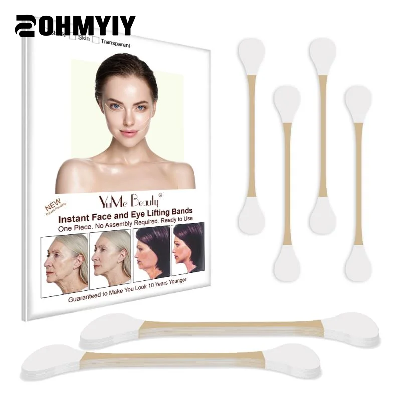 12 pezzi adesivo per sollevamento facciale istantaneo invisibile V maschera per il viso eyee linea del mento strumenti per la cura della pelle tirare la stringa patch pasta modellante stretta