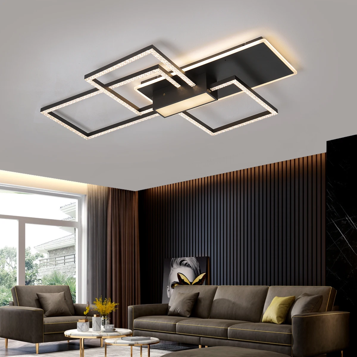 NEO Gleam Modern Ceiling Lights Acrylic Led Lamp Stepless Dimming Bedroom Living Room led Ceiling lamp Indoor Lighting+remote