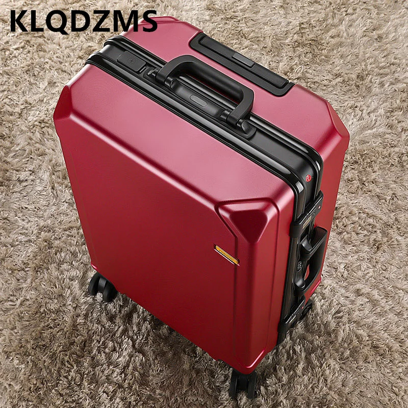 

KLQDZMS High Quality Suitcase 22"24"26"28 Inch Large Capacity Aluminum Frame Trolley Case 20" Boarding Box Men's Cabin Luggage