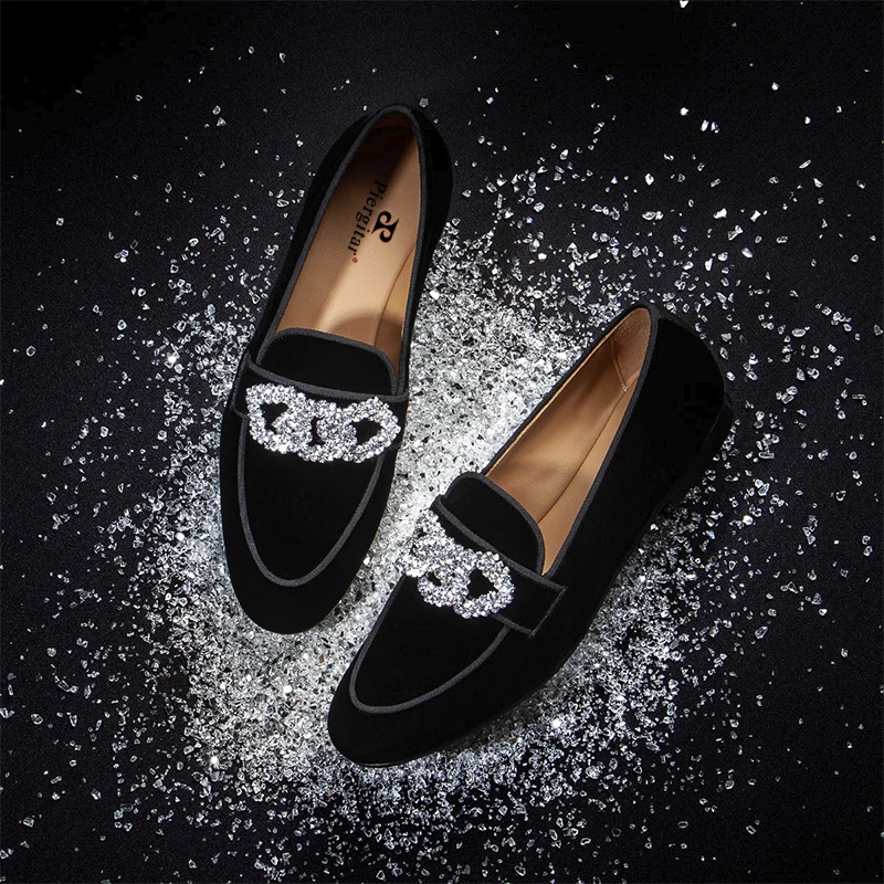 Piergitar 2025 กํามะหยี่สีดําผ - Men'S Formal Wear Slippers บทวิจารณ์และราคา