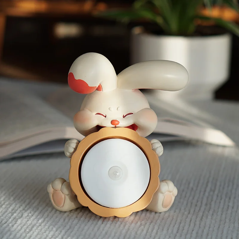 Cute Night Light Cartoon Bunny Night Lamp White Warm Light Led Sensor Light for Kids Bedroom Living Room Decor