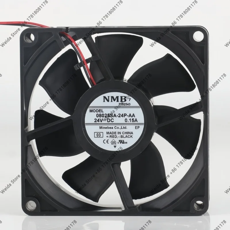New NMB 5V 12V 48VAC EC 8025 80X80X25MM 8CM cabinet Ball frequency converter 08025SA-24P-AA cooling fan DC 24V 0.15A