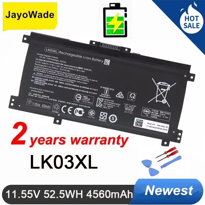 

Smart LK03XL Laptop Battery For HP envy 15 x360 15-bp 15-cn TPN-W127 W128 W129 W132 HSTNN-LB7U HSTNN-UB7I HSTNN-IB8M LB8J LK03XL