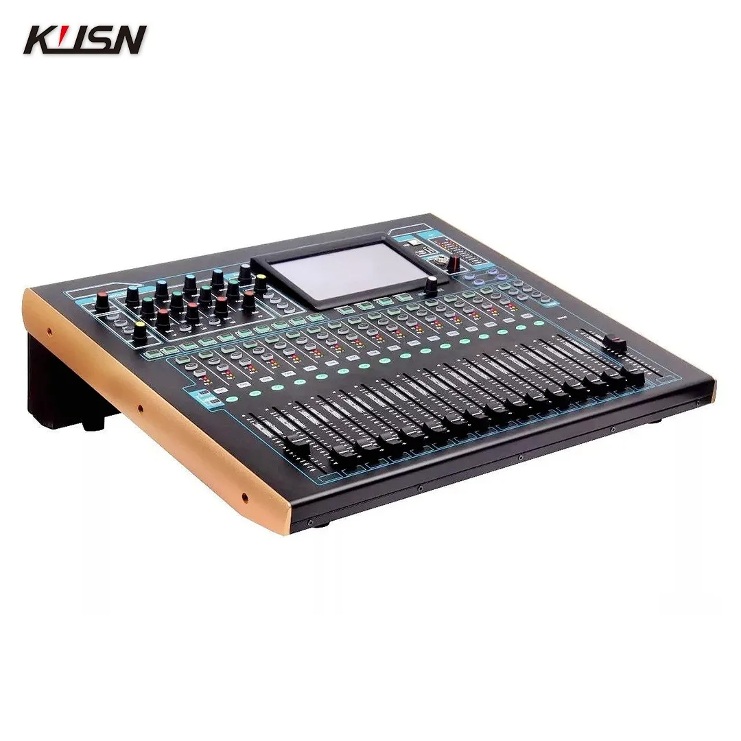 KF-32 32 canais 8 grupos console de mixagem de áudio profissional console de mixagem de som digital com display touchscreen de 7 polegadas usb