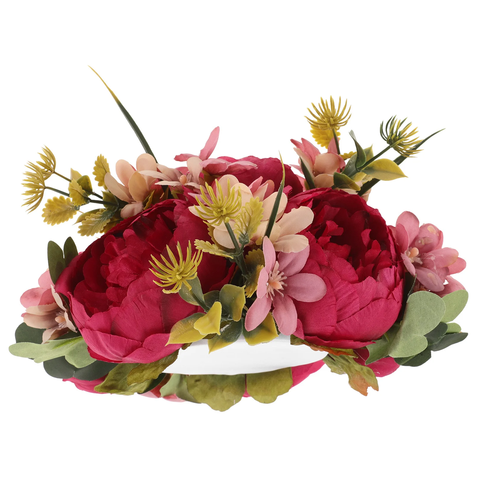 

Vintage Artificial Peony Floral Centerpiece Silk Peony Flower Ball Wedding Bridal Bouquet Home Decor Romantic Faux Flower